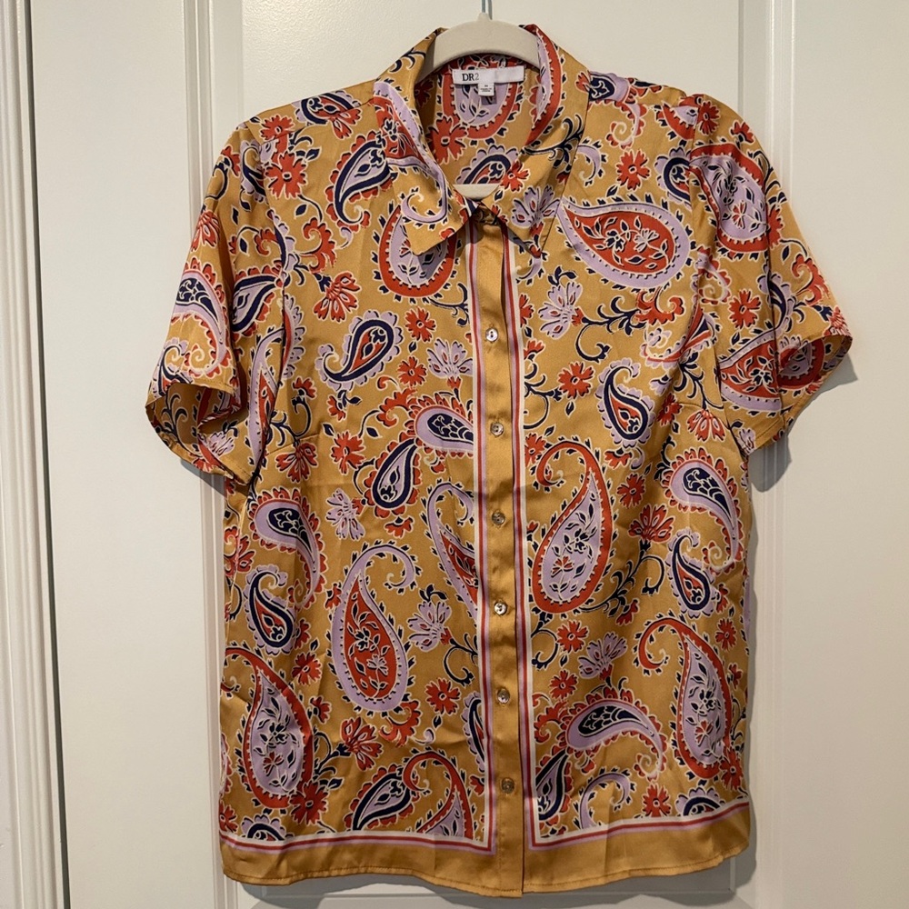 Amoeba Pattern Buttoned Shirt